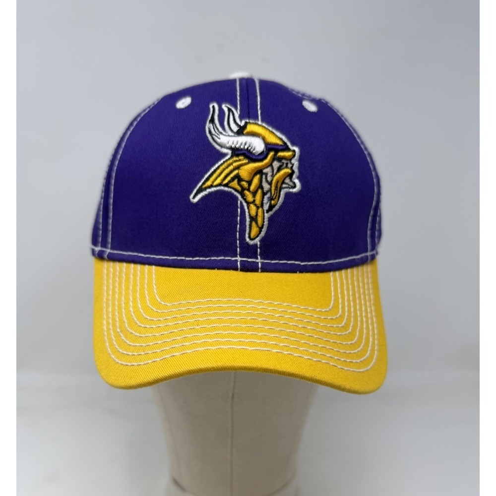 Minnesota Vikings Hat Purple Yellow NFL Football Reebok Strap Back